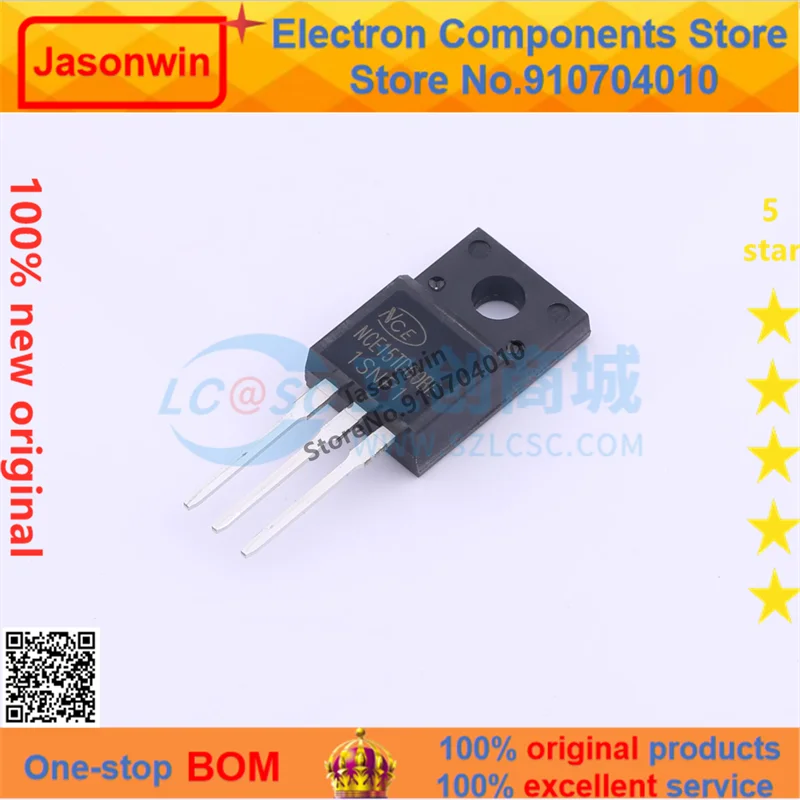 100% Nuevo  MOSFET, NCE15TD60BF, 15TD60BF, TO-220 Ʈ, 10 units/lote